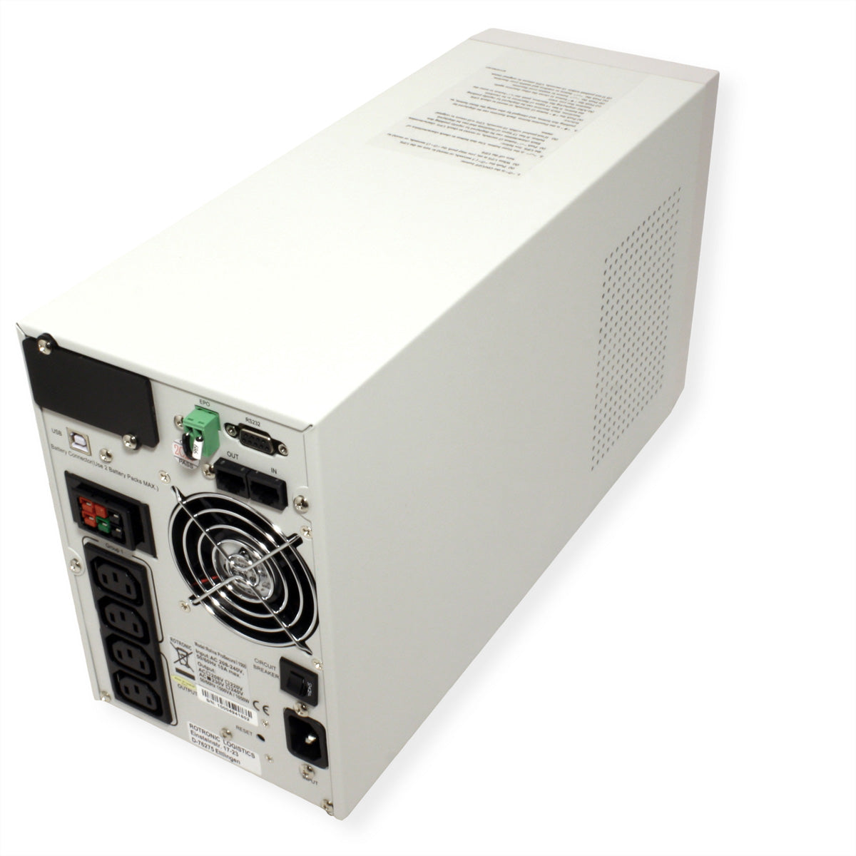 ROLINE ProSecure II 1500 USV 1,5 kVA/1050 W Online – Tower – C13×4, Eingang IEC C14 – Hot-Swap Batterien
