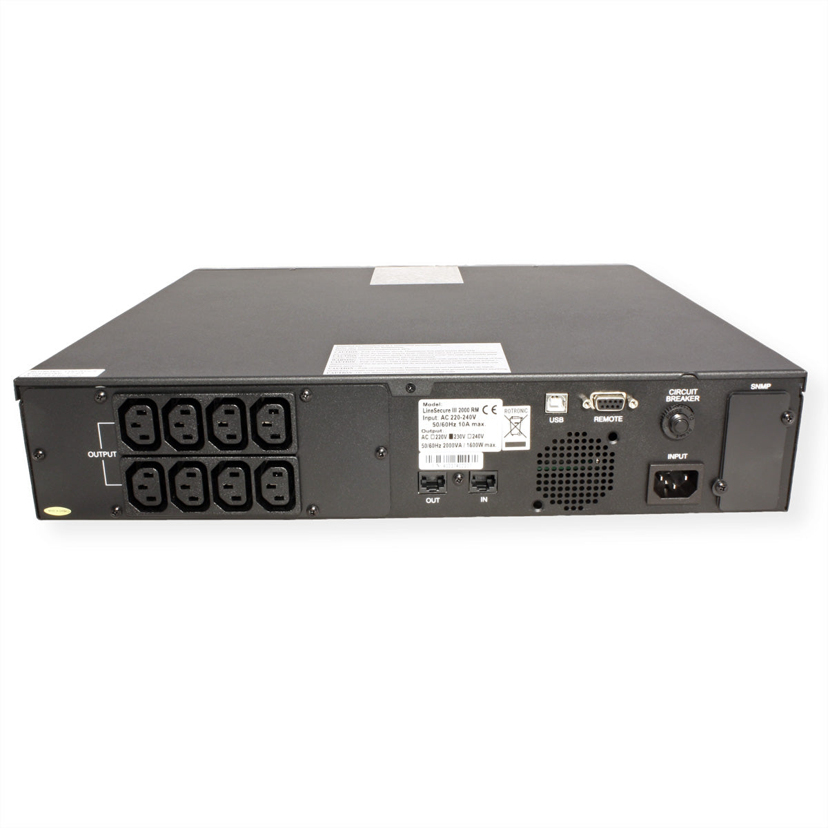 ROLINE LineSecure III 1500R USV 1,5 kVA/1200 W Line-Interaktiv – 2U Rack – C13×8, Eingang IEC C14