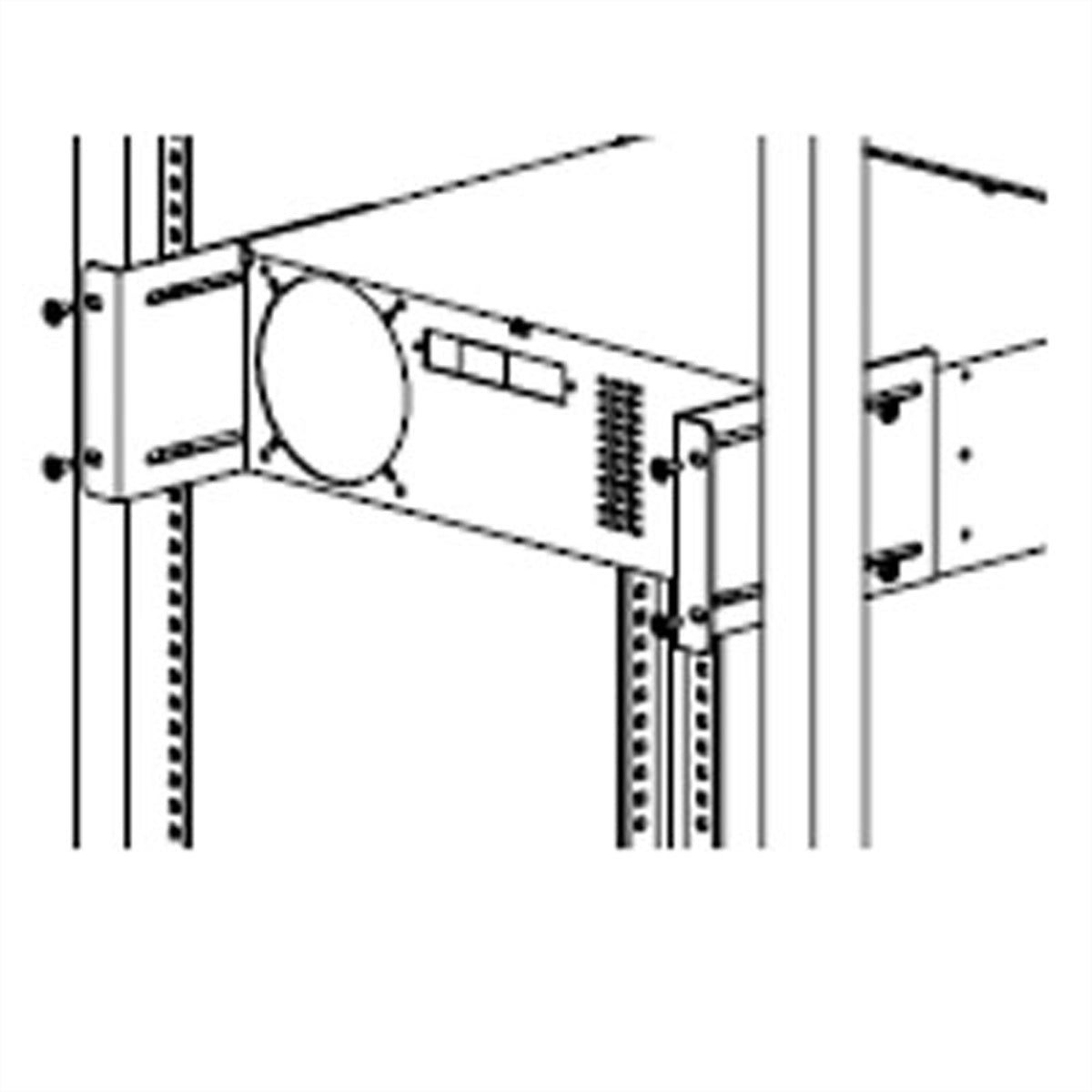 ROLINE RM2HE Rack-Befestigungswinkel 2× – für ProSecure II 2 HE – grau