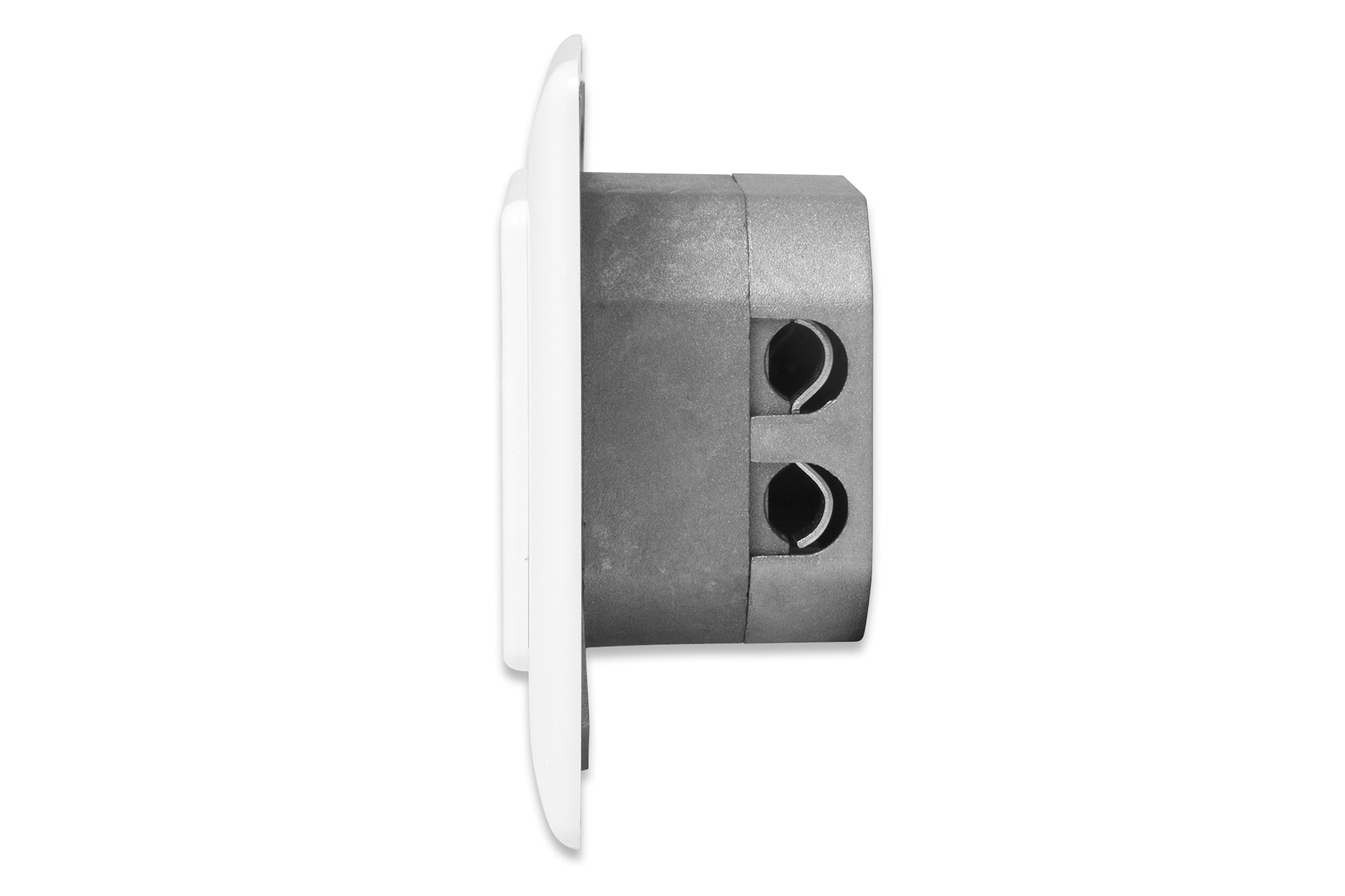 Digitus RJ-45-Kupplung – 2× RJ-45, Cat 6a, geschirmt, Unterputz, 80×80 mm, Weiss