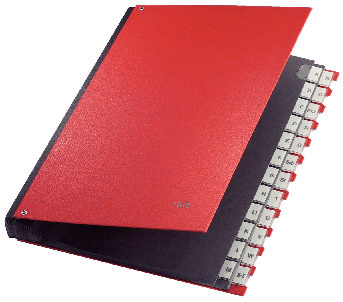 Leitz Fächermappe A–Z für A4 – Karton, Polypropylen (PP), rot, bis 24 Blatt