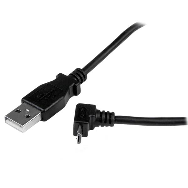 StarTech.com USB-A auf Micro-USB-B Kabel – USB 2.0 (480 Mbit/s) – 1 m – Abgewinkelt – Schwarz
