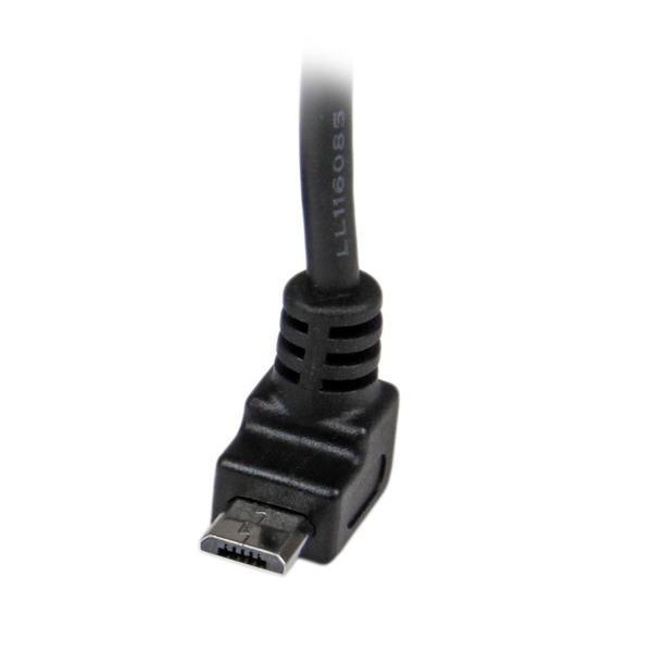 StarTech.com USB-A auf Micro-USB-B Kabel – USB 2.0 (480 Mbit/s) – 2 m – Abgewinkelt – Schwarz
