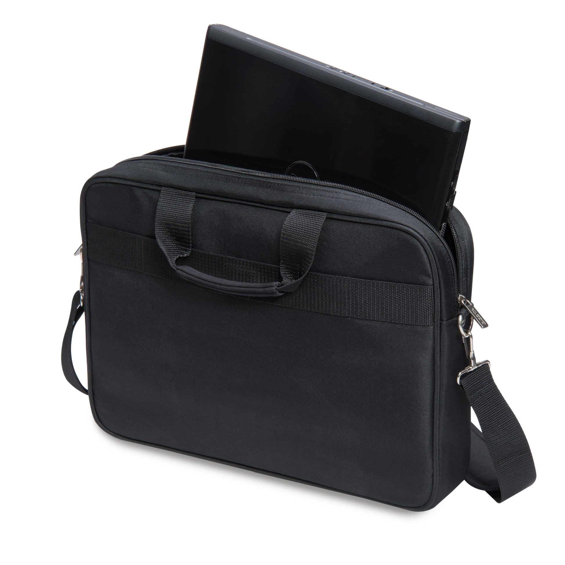 DICOTA Notebook-Tasche bis 15,6" – mit Schultergurt, Maus enthalten – Schwarz