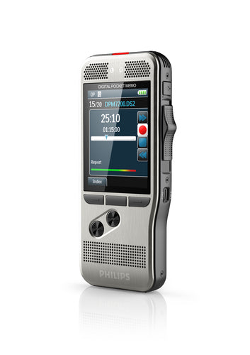 Philips Digital Pocket Memo 7200 – Digitales Diktiergerät – 32 GB, 30 h – Silber