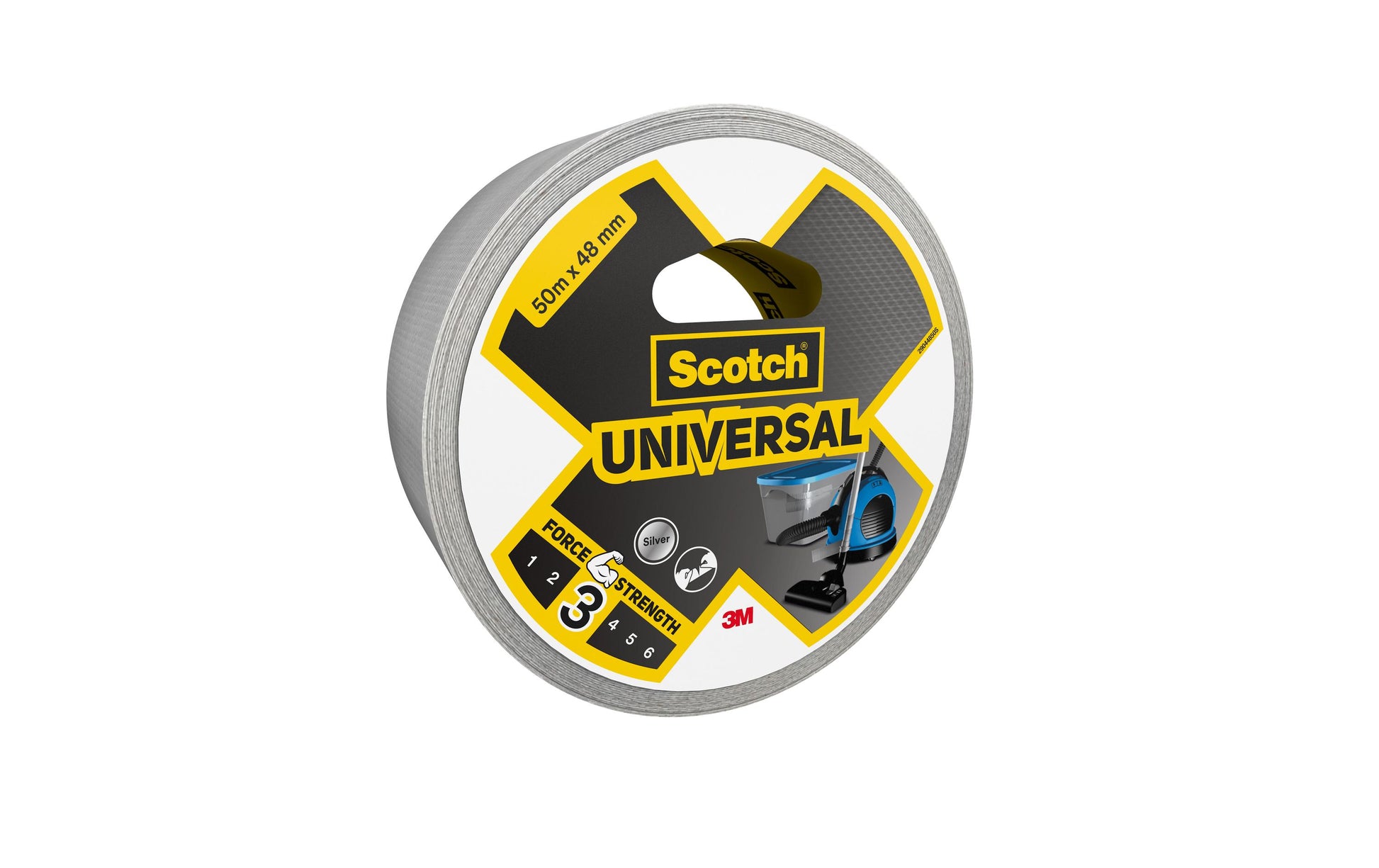 3M Scotch Universal Gewebeband/Gaffa – 48 mm × 50 m, silber, 1 Stück