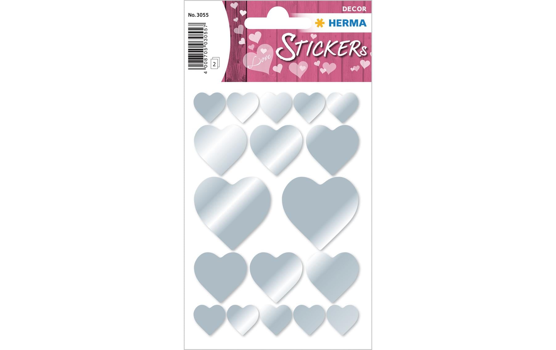 HERMA Schmucketiketten Decor – 84 × 120 mm – silber – 36 Stk.