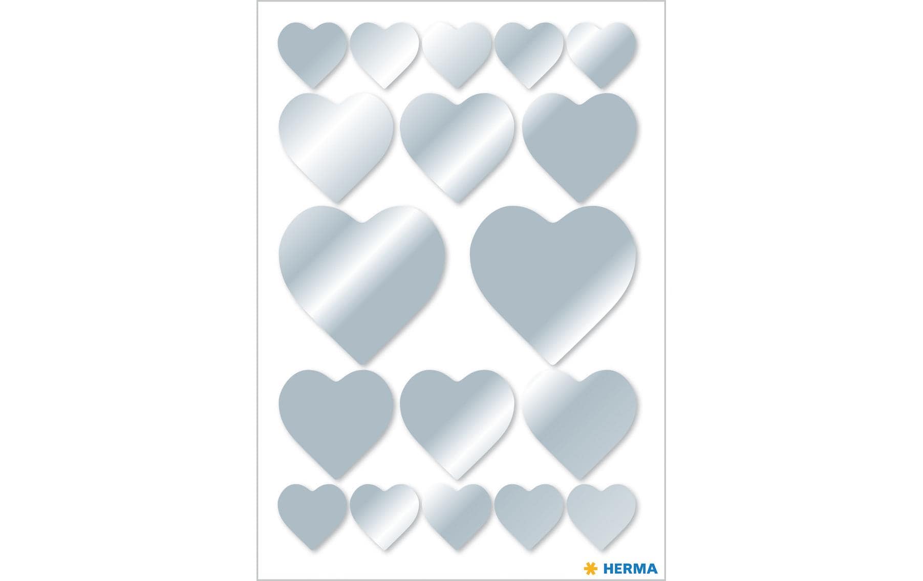 HERMA Schmucketiketten Decor – 84 × 120 mm – silber – 36 Stk.