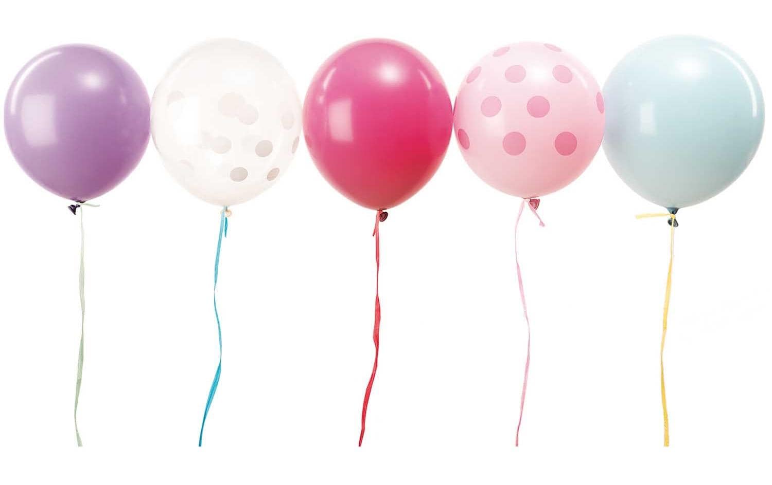 Rico Design Luftballons Punkte – Mehrfarbig – Ø 30 cm – Latex – 12 Stk