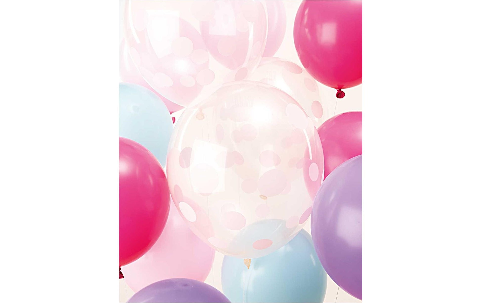 Rico Design Luftballons Punkte – Mehrfarbig – Ø 30 cm – Latex – 12 Stk