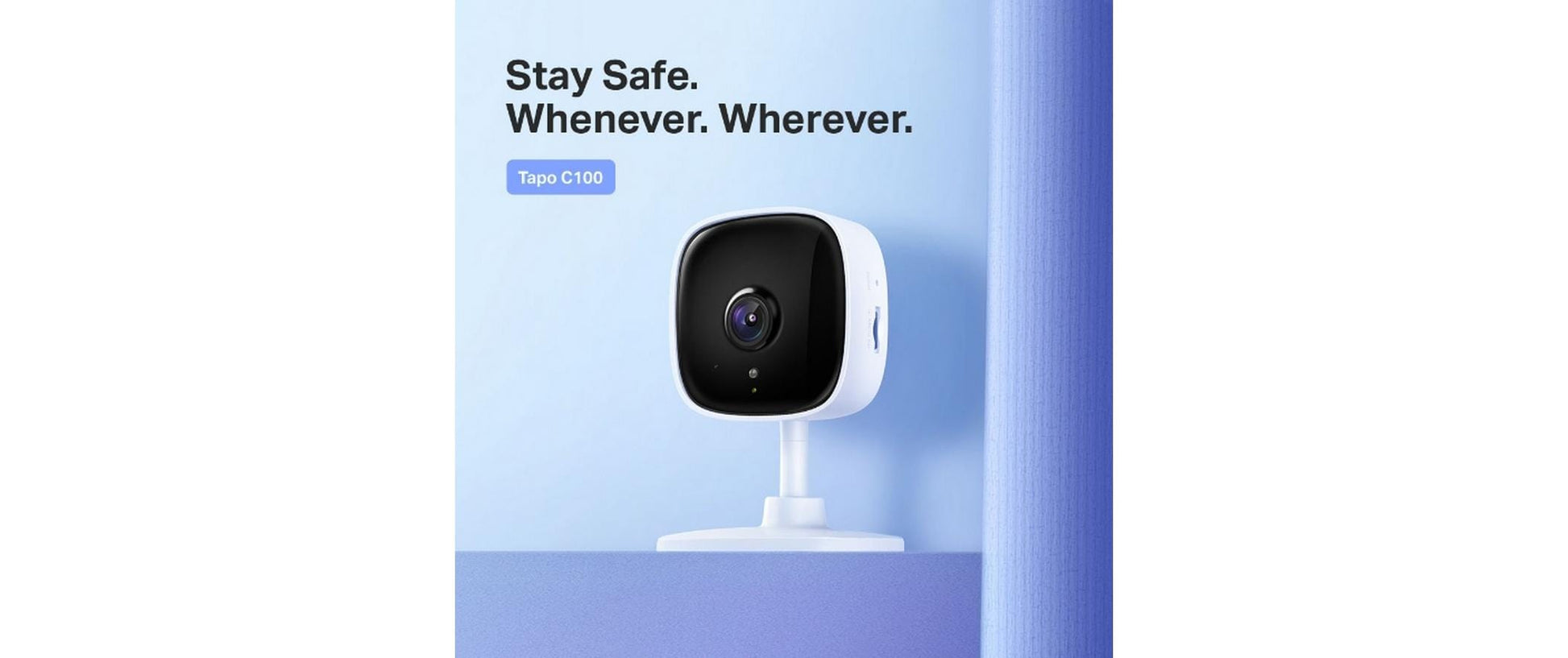TP-Link Tapo C100 IP-Sicherheitskamera – 1080p, Nachtsicht 9 m, WLAN, für ONVIF, Weiss