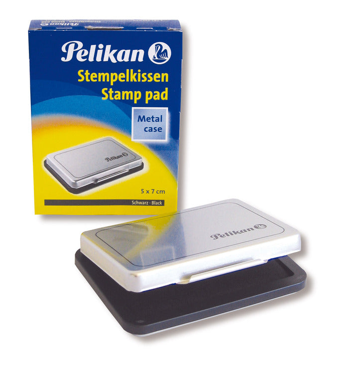 Pelikan Stempelkissen – Metall, 70 × 50 mm, getränkt, Schwarz