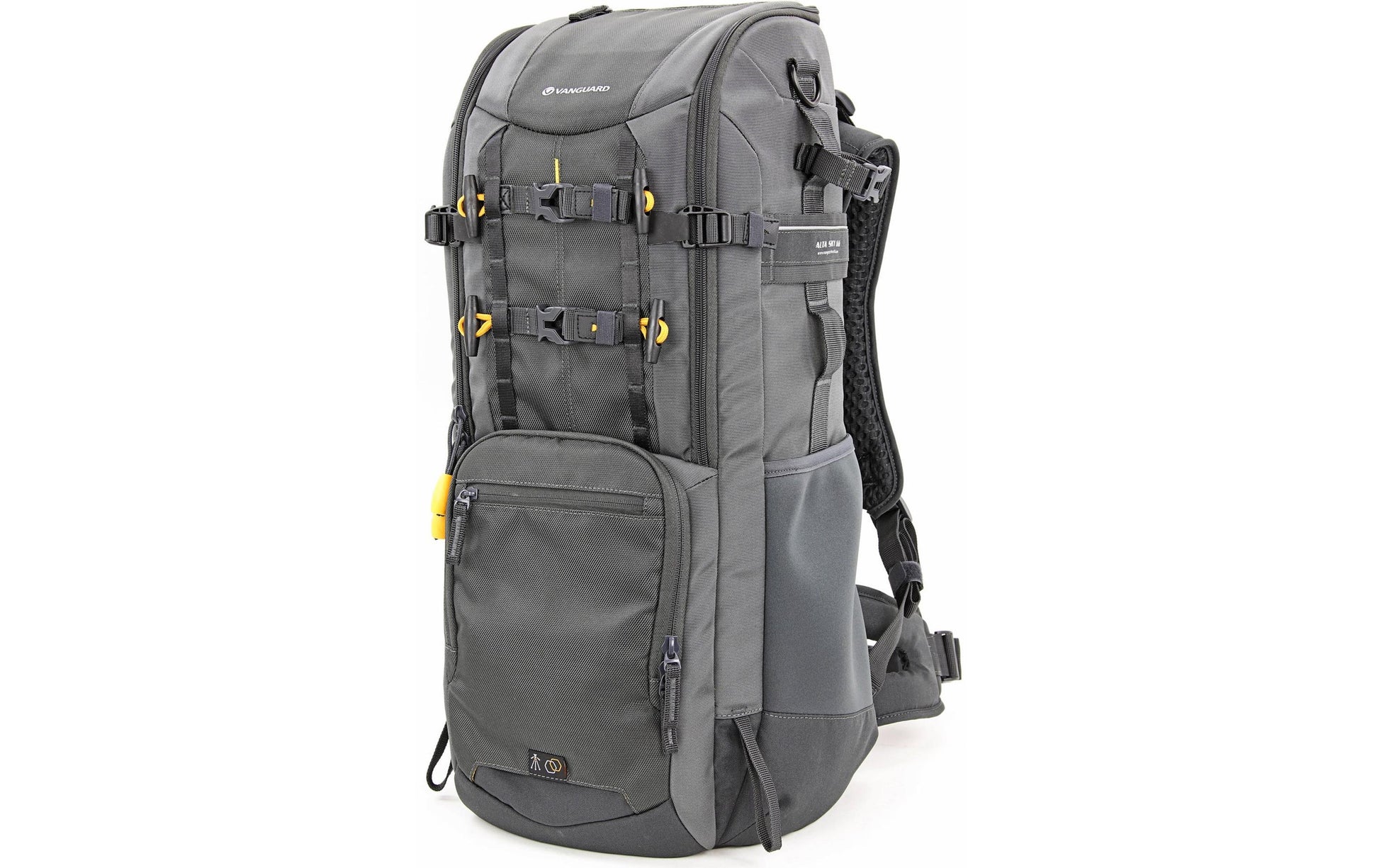 Vanguard Alta Sky 66 Rucksack – Für Super-Tele bis 600 mm f/4 – 9" Tablet, Regenabdeckung – Grau