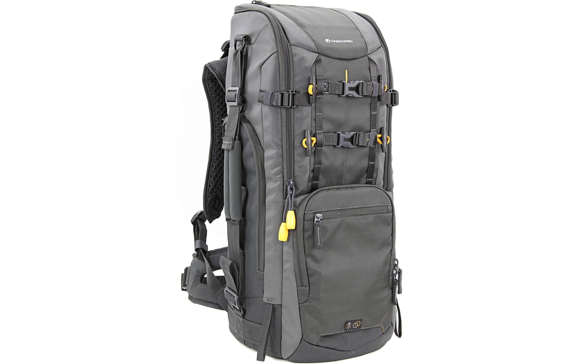 Vanguard Alta Sky 66 Rucksack – Für Super-Tele bis 600 mm f/4 – 9" Tablet, Regenabdeckung – Grau