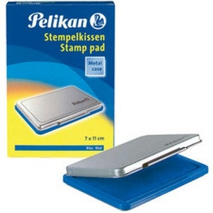 Pelikan Stempelkissen – getränkt, Metall, 110 × 70 mm, Blau