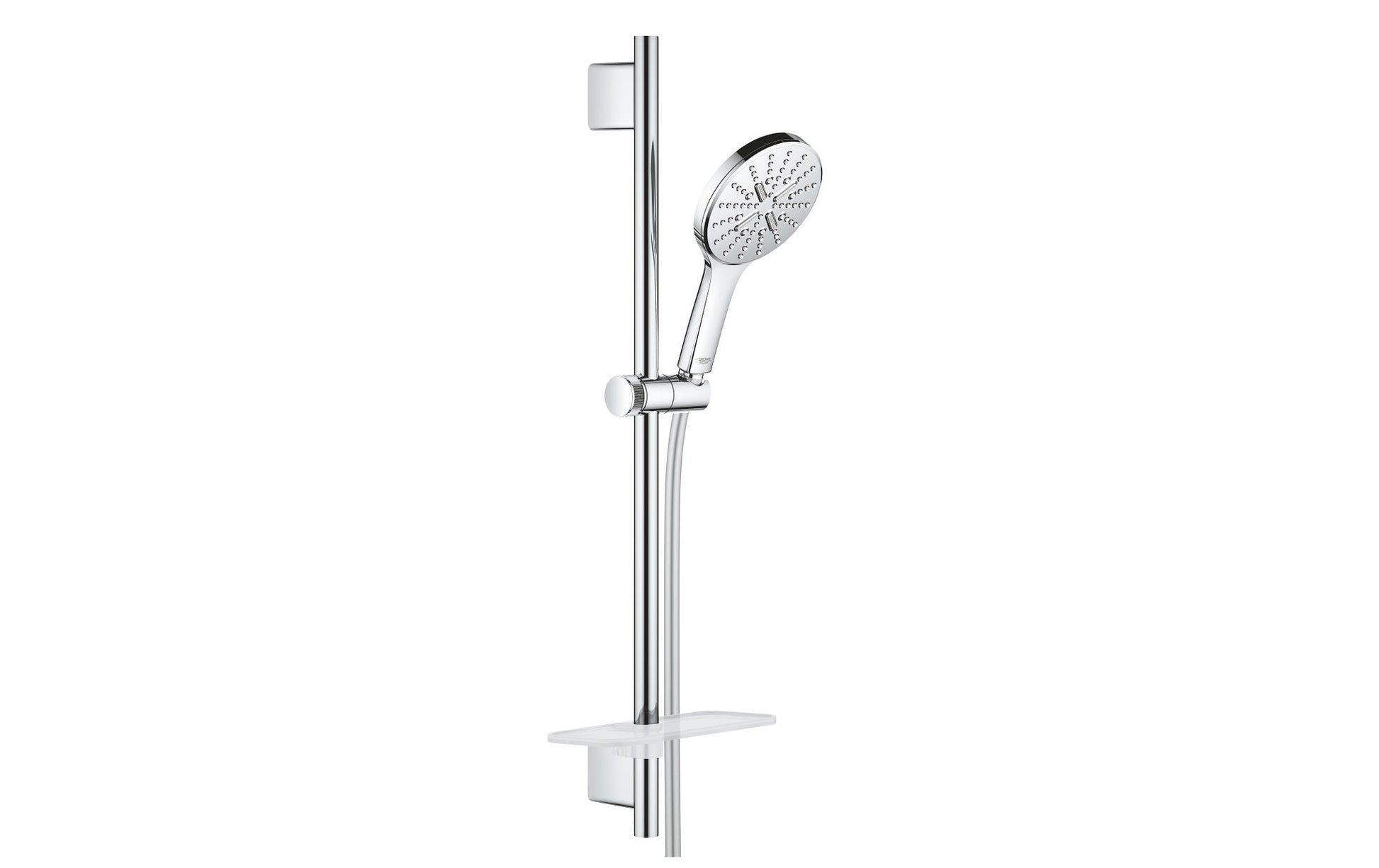 GROHE Brausestangenset Rainshower 130 – Duschsäulenlänge 60 cm, Schlauch 175 cm, Messing, Chrom