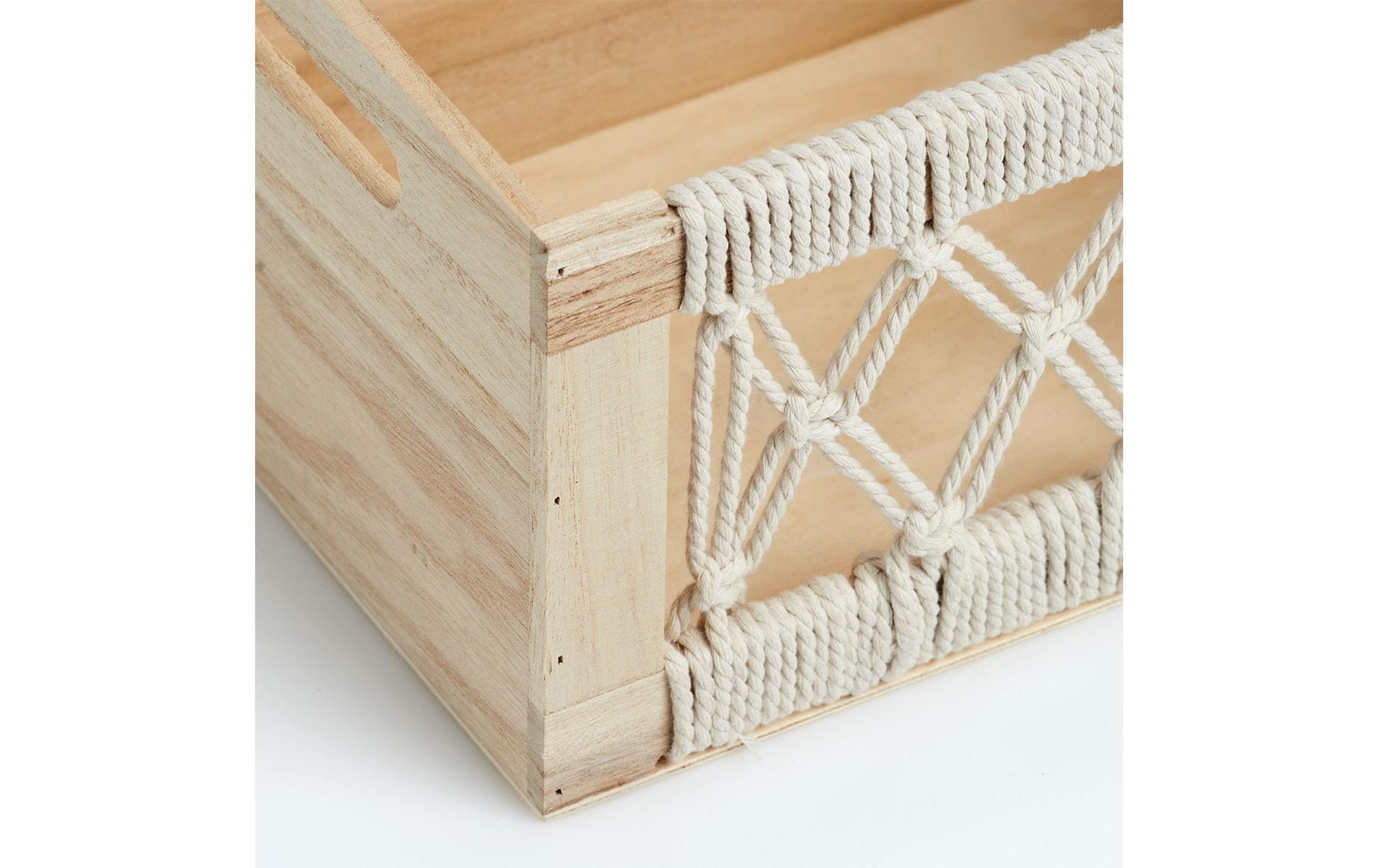 Zeller Present Aufbewahrungsbox – Holz – Beige – mit Griff – 300 × 200 × 160 mm