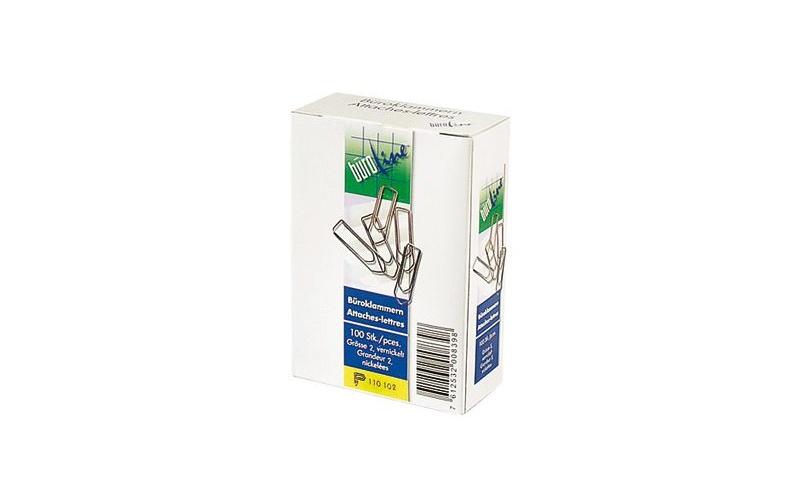 Buroline Büroline Büroklammern 24 mm – vernickelt – 100 Stk.