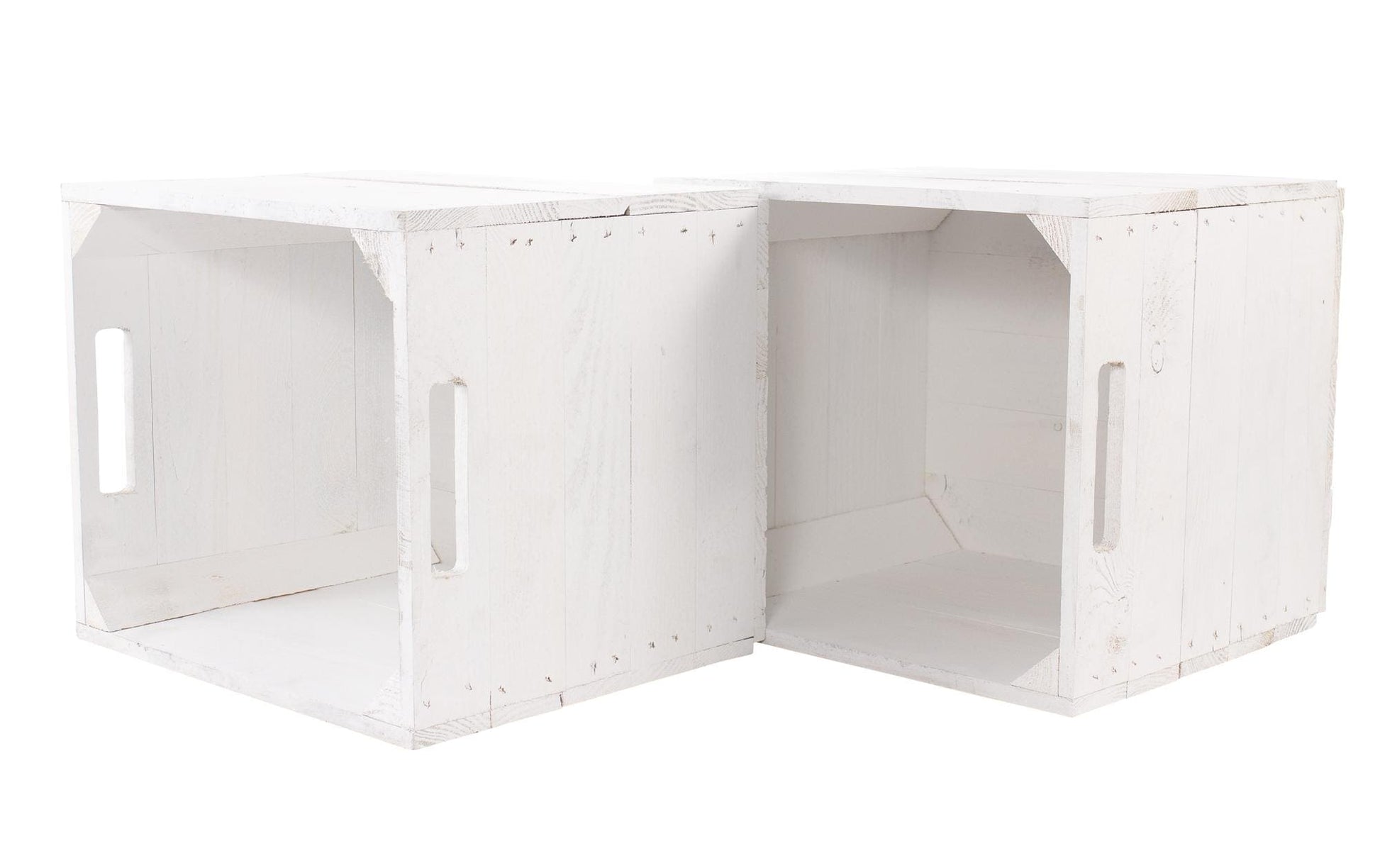 Holz Zollhaus Aufbewahrungsbox – Holz (Kiefer) – Weiss – 330 × 330 × 380 mm