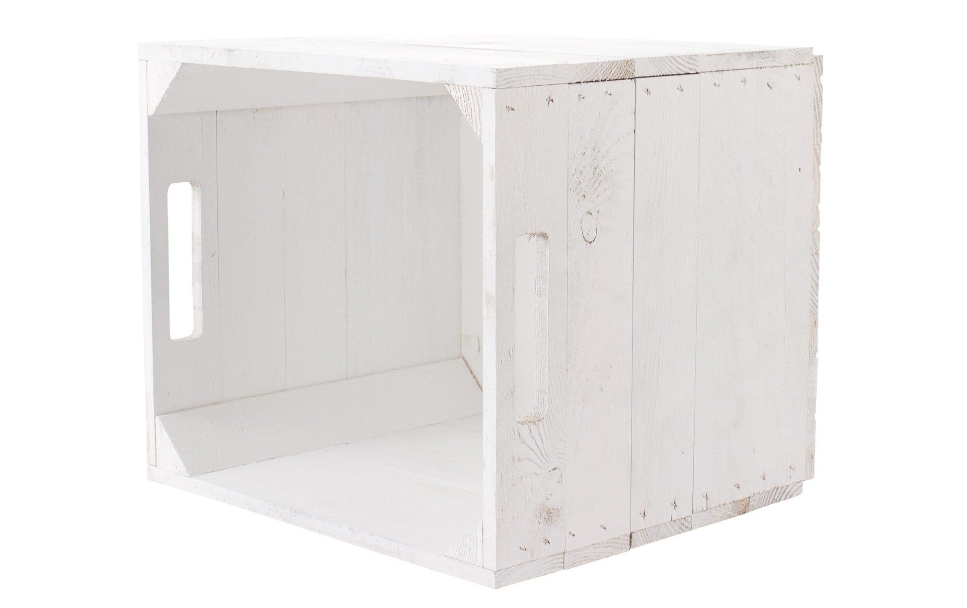 Holz Zollhaus Aufbewahrungsbox – Holz (Kiefer) – Weiss – 330 × 330 × 380 mm