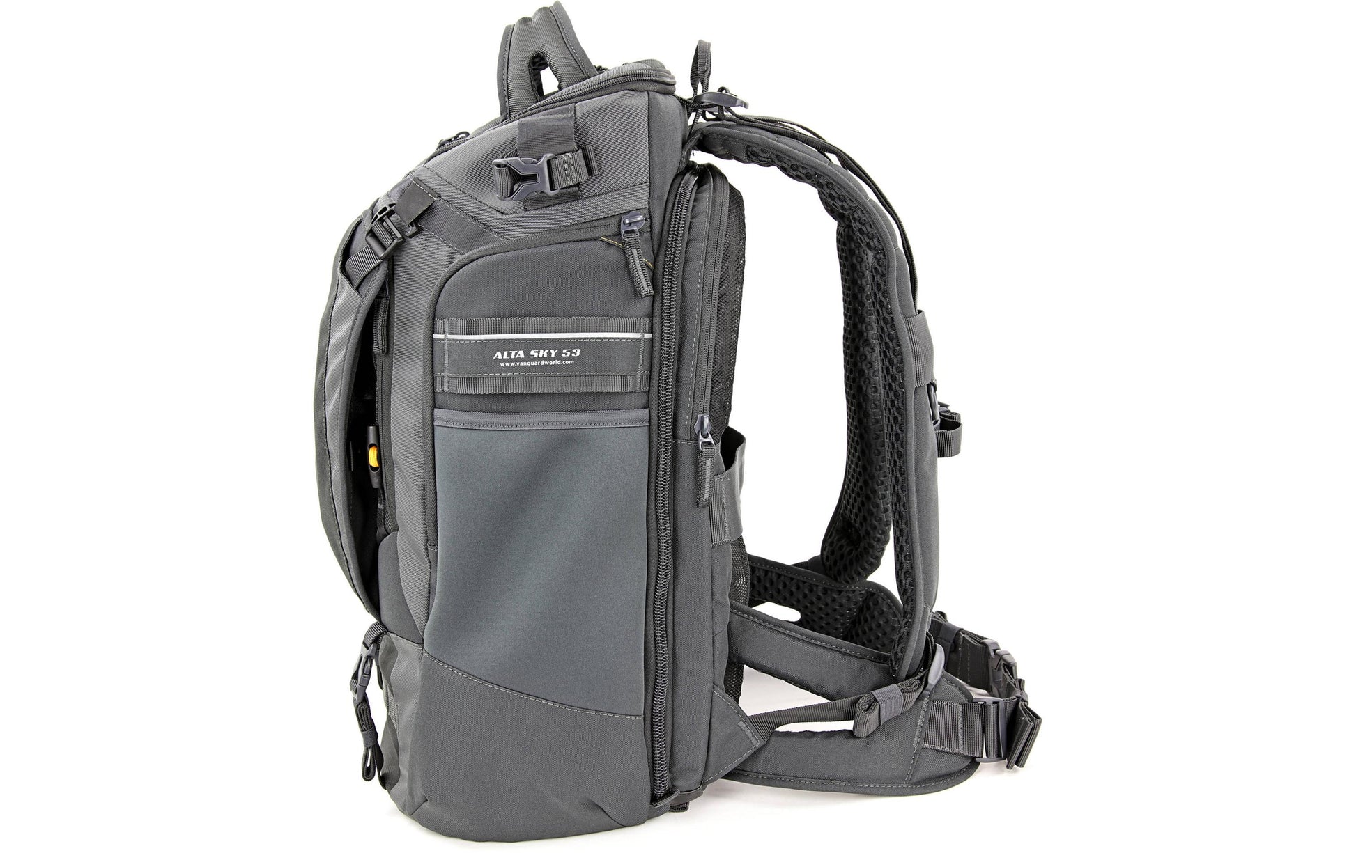 Vanguard Alta Sky 53 Rucksack – 1–2 DSLR, 6–8 Objektive – für 17″ Notebook – Grau