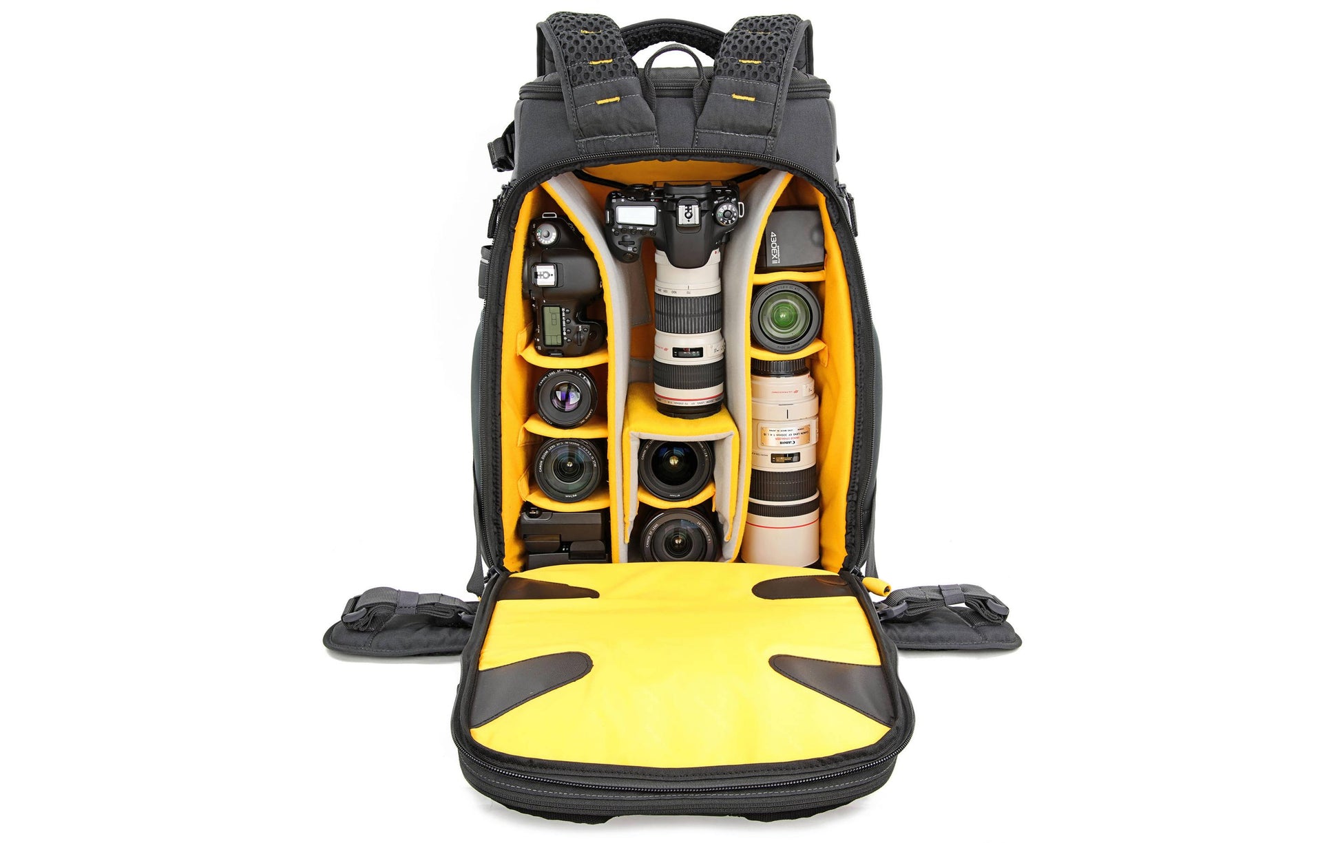 Vanguard Alta Sky 53 Rucksack – 1–2 DSLR, 6–8 Objektive – für 17″ Notebook – Grau