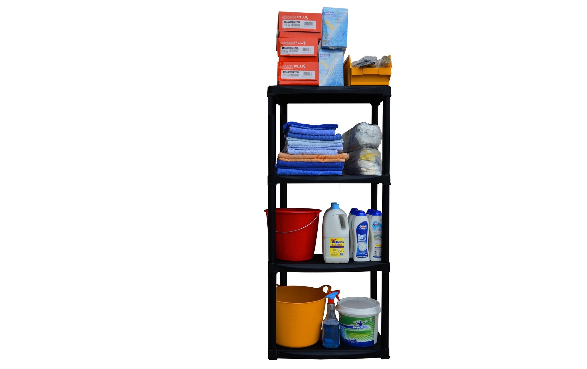Art plast ArtPlast T60/4 Regal – Polypropylen, Schwarz, 60 × 133 × 30 cm