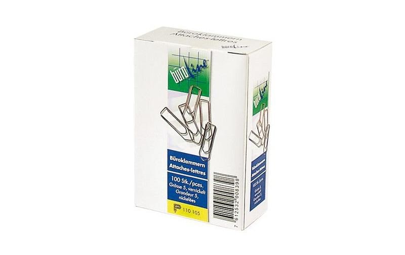 Buroline Büroklammern 43 mm – vernickelt – 100 Stk.