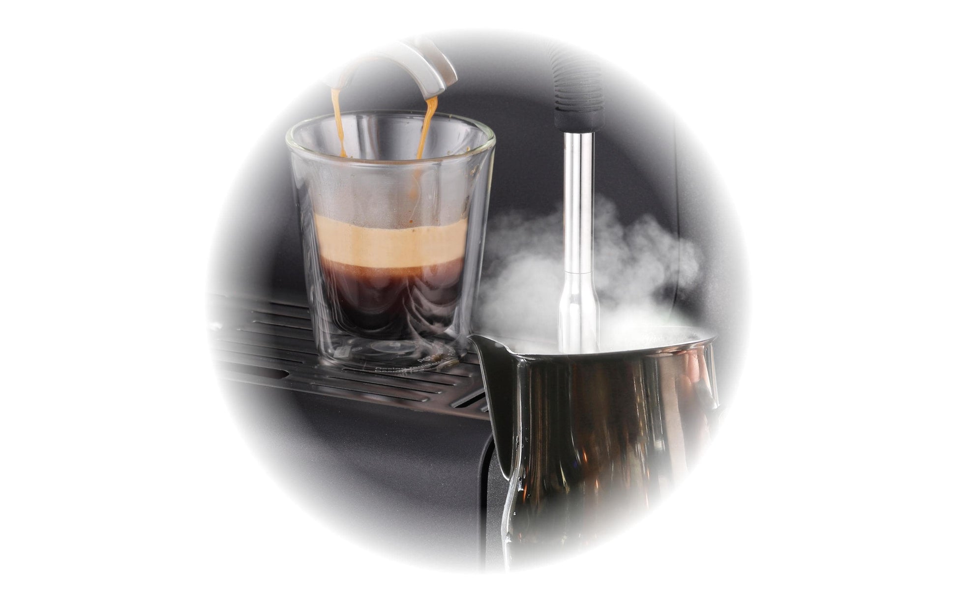 Trisa Barista Plus Espressomaschine (Siebträger) – 20 bar, 2,7 l, Milchschaumdüse, 28,0 × 41,0 × 32,5 cm