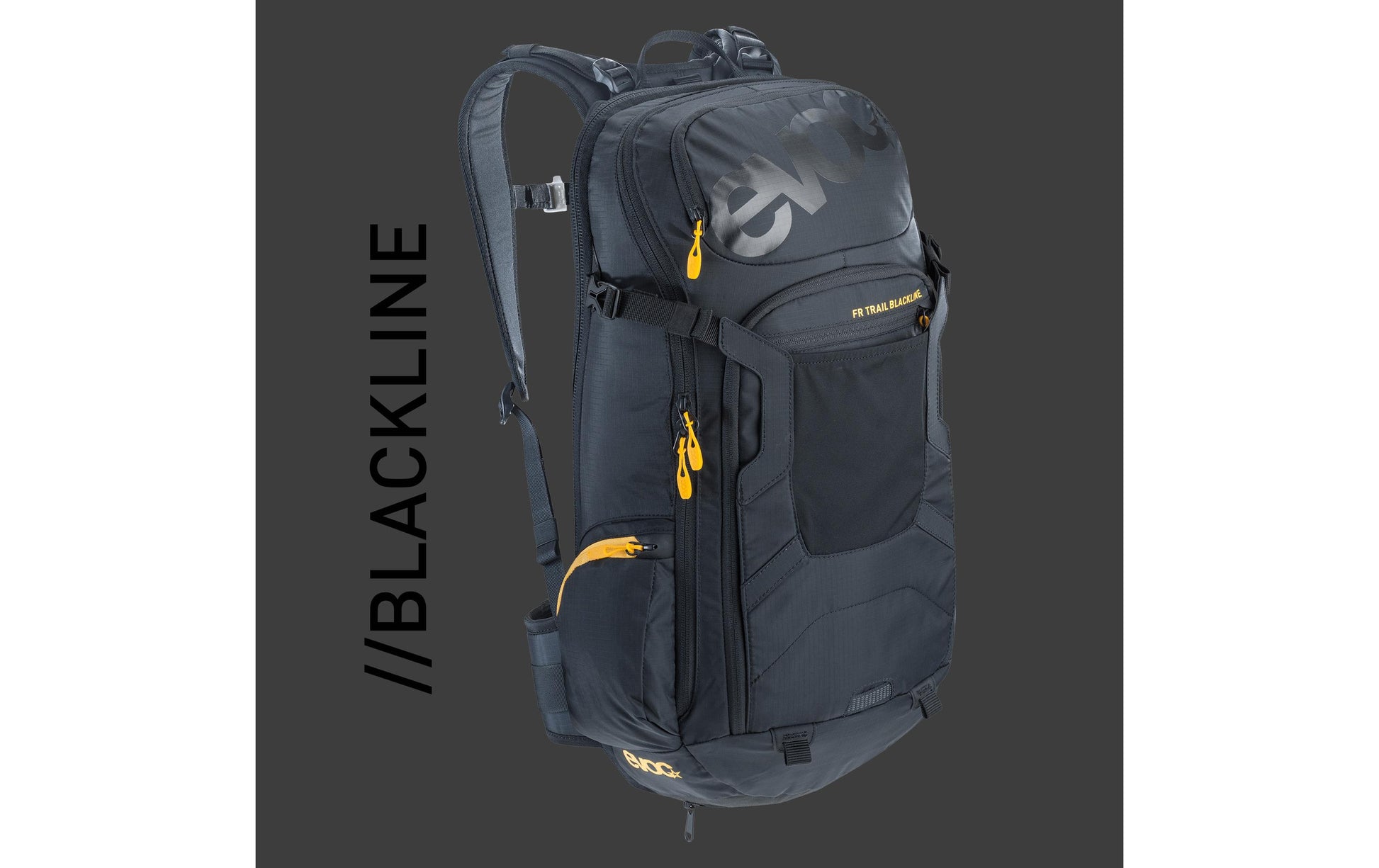 EVOC FR Trail Blackline – Bike-Rucksack – 20 l, Trinksystem, schwarz
