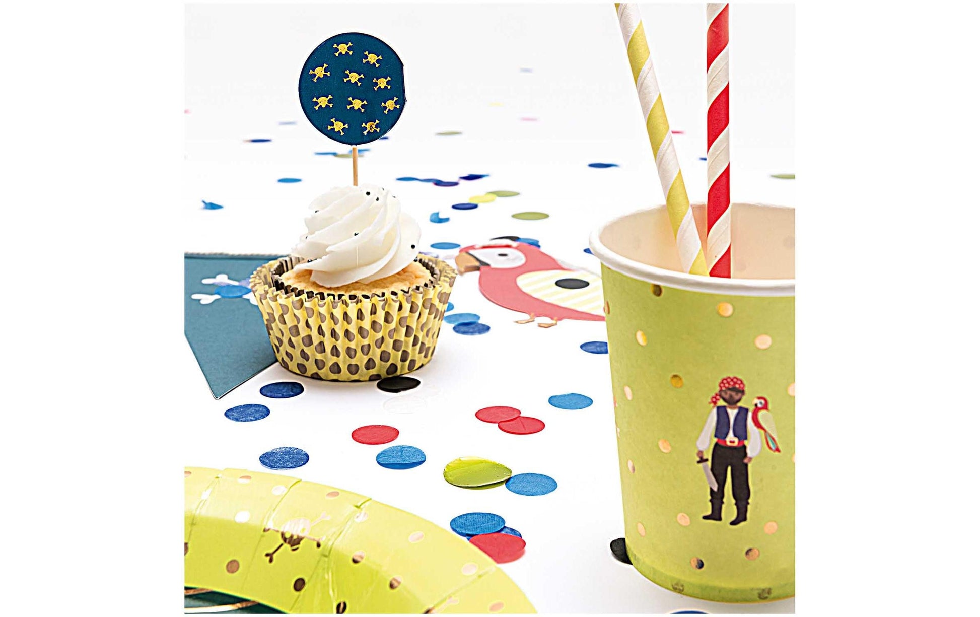 Rico Design Papierstrohhalme, Ø 6 mm 19,5 cm, mehrfarbig – 24 Stk.