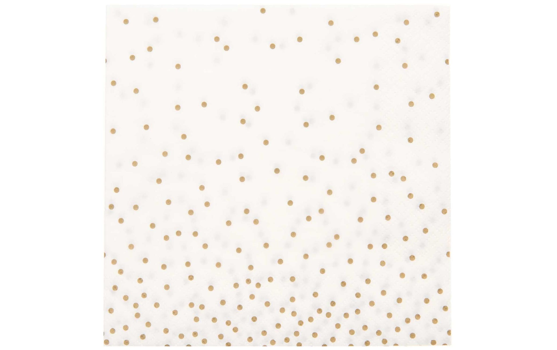 Rico Design Servietten Punkte – gold/weiss – 33 × 33 cm, 3-lagig – 20 Stück