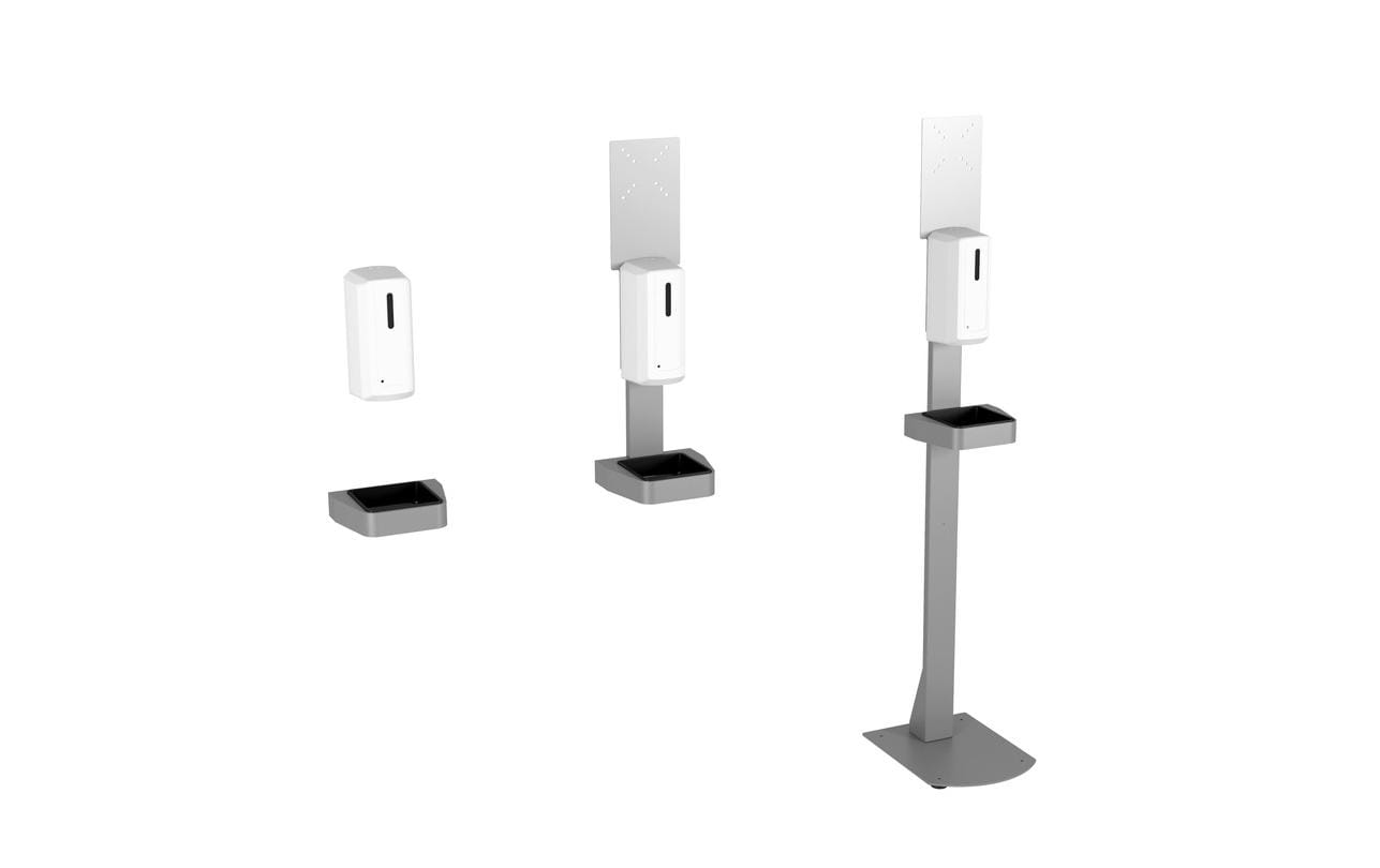 Multibrackets Automatischer Desinfektionsmittelständer – Stand – 1000 ml, weiss, ABS