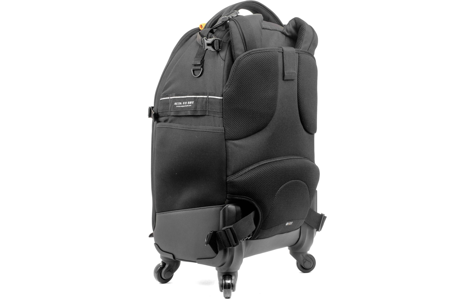 Vanguard Alta Fly 58T Trolley-Rucksack – für 1–2 Pro-DSLRs, 4–6 Objektive – 14″ Laptop-Fach – Schwarz