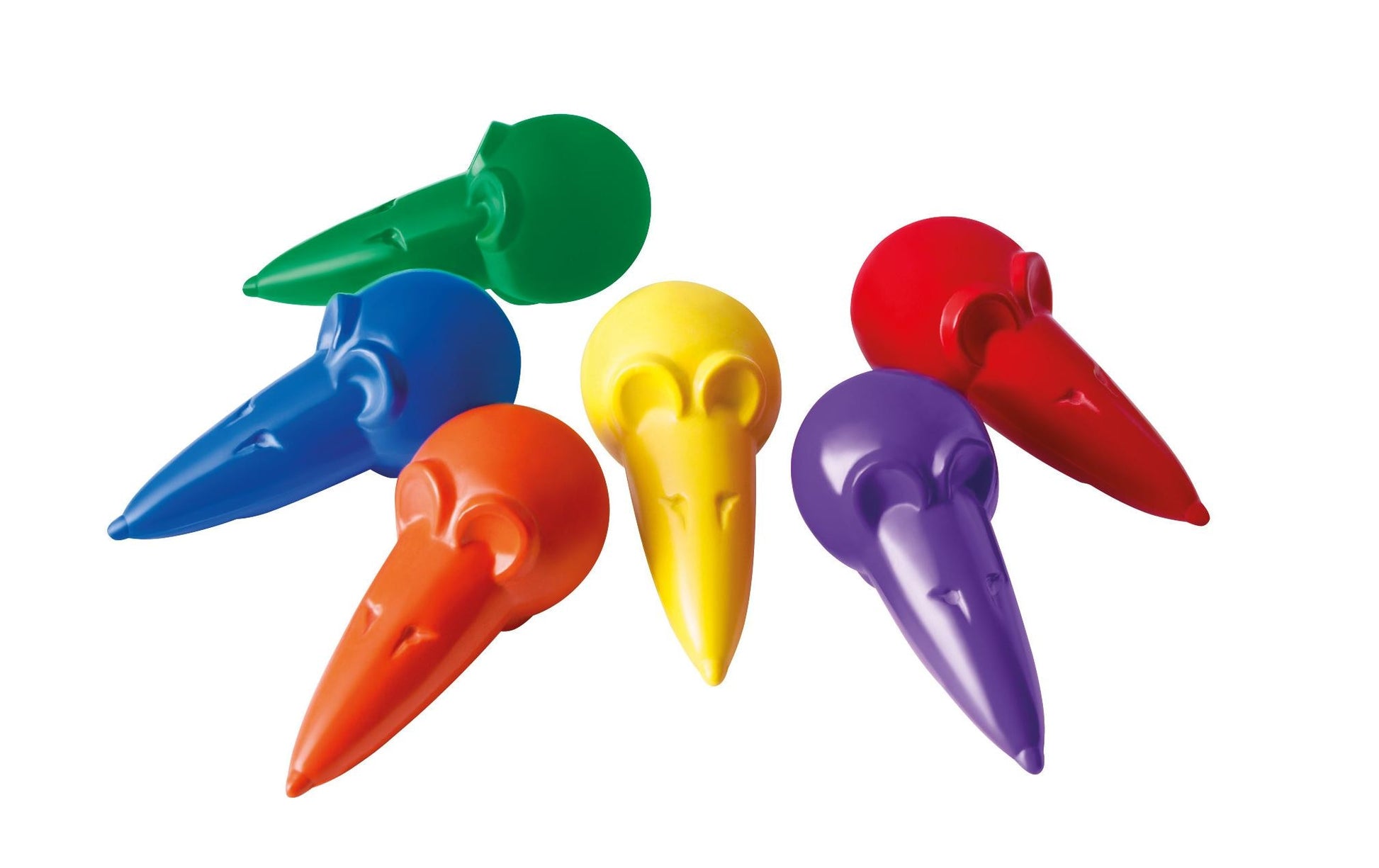 Pelikan Wachsmalstifte Mäuseform – mehrfarbig – 6 Farben – in Schachtel