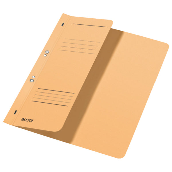 Leitz Schnellhefter für A4, Karton, beige – kaufmännische Heftung, Beschriftungsstreifen – bis 250 Blatt