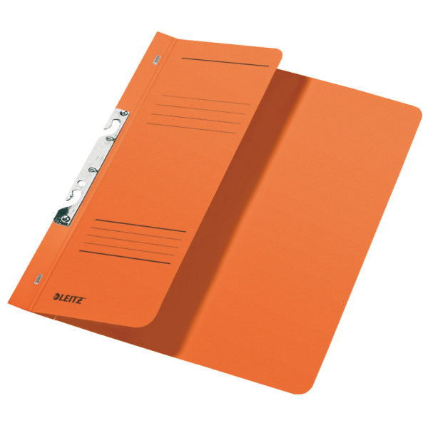 Leitz Schnellhefter für A4, Karton, orange – kaufmännische Heftung, Beschriftungsstreifen – bis 250 Blatt