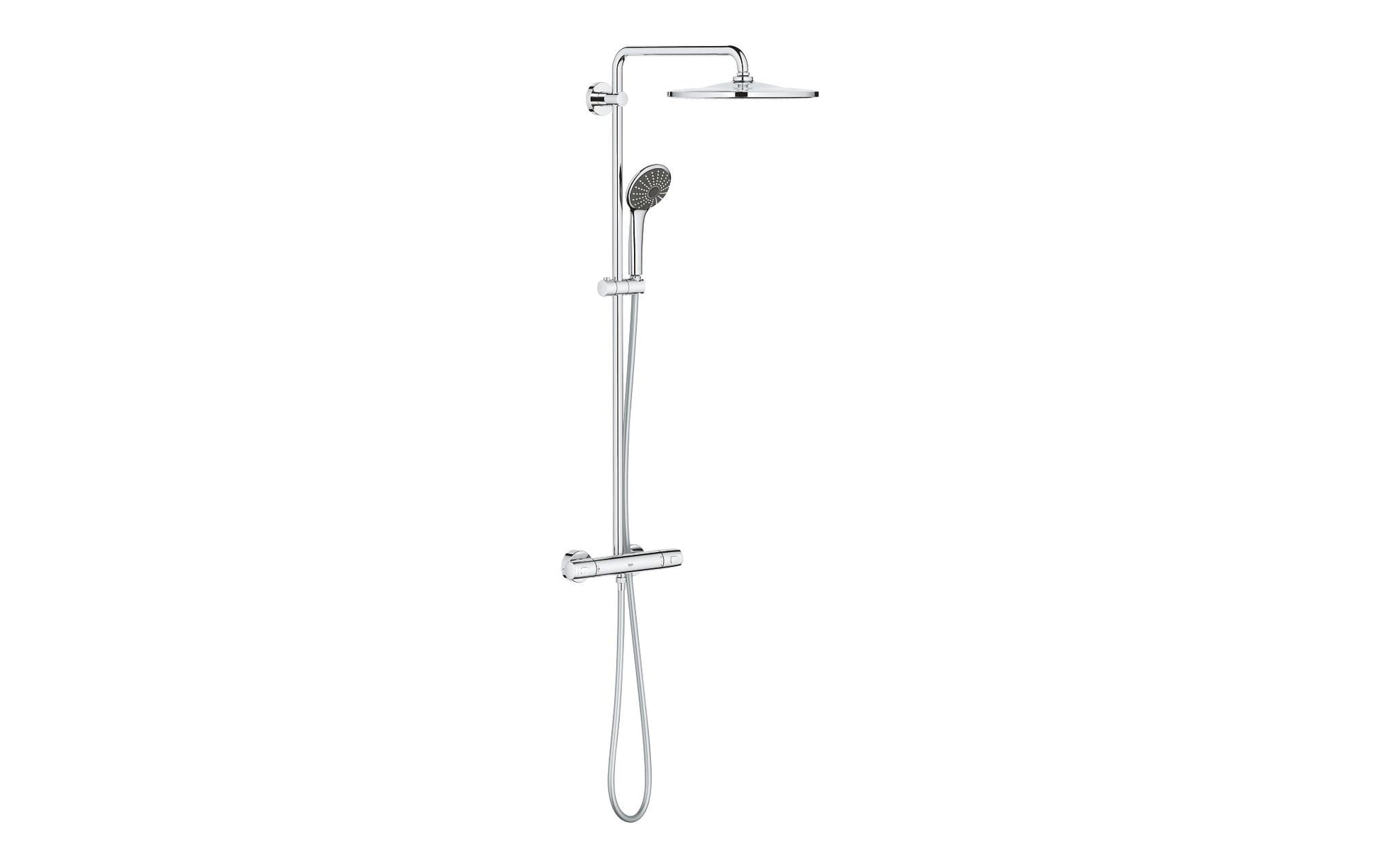GROHE Vitalio System 310 Duschsystem – Thermostat, Metall, Wandmontiert, Chrom, Schlauchlänge 175 cm