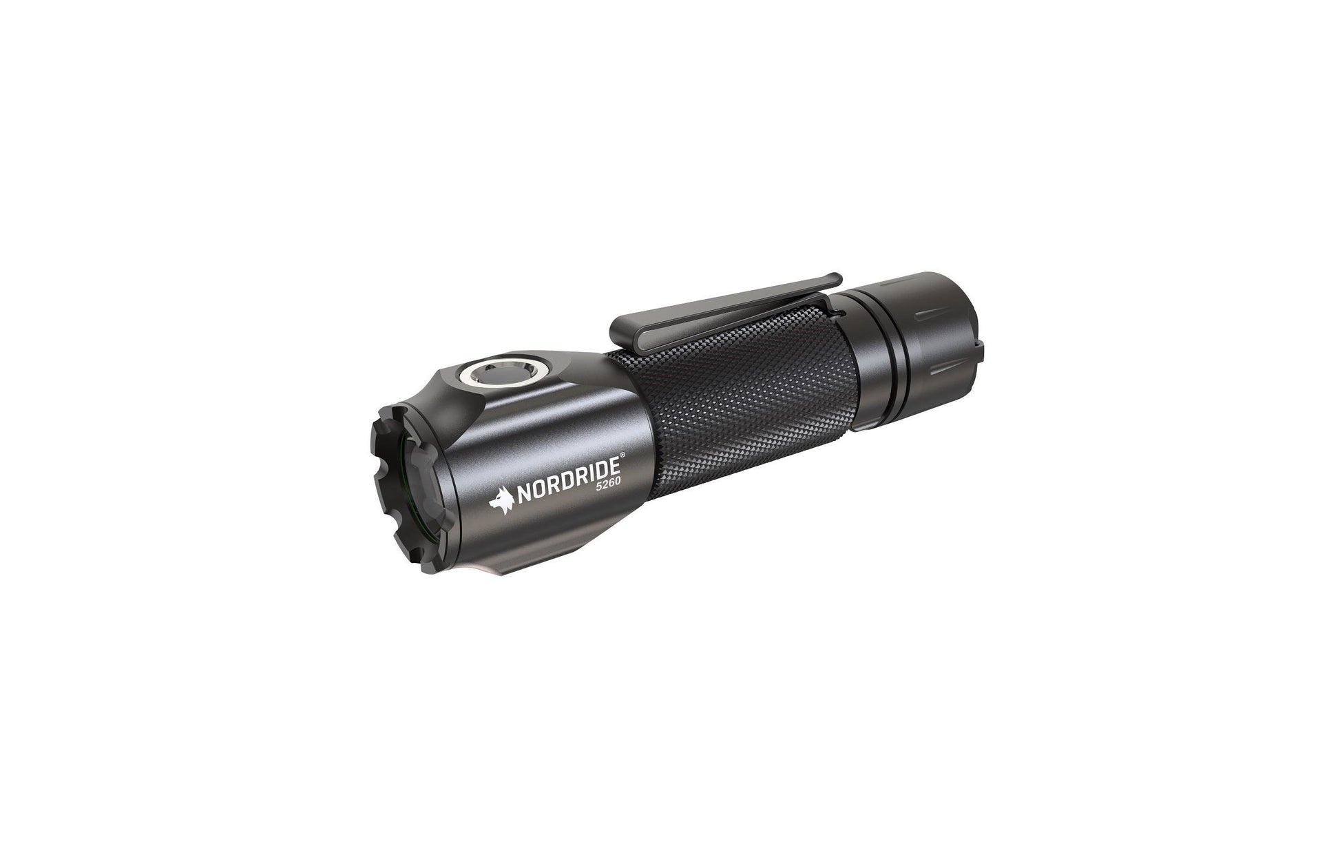 NORDRIDE Taschenlampe SPOT Defender – 1100 lm, 190 m, IP68, USB, 2600 mAh Akku, 3 Stufen, SOS – Schwarz