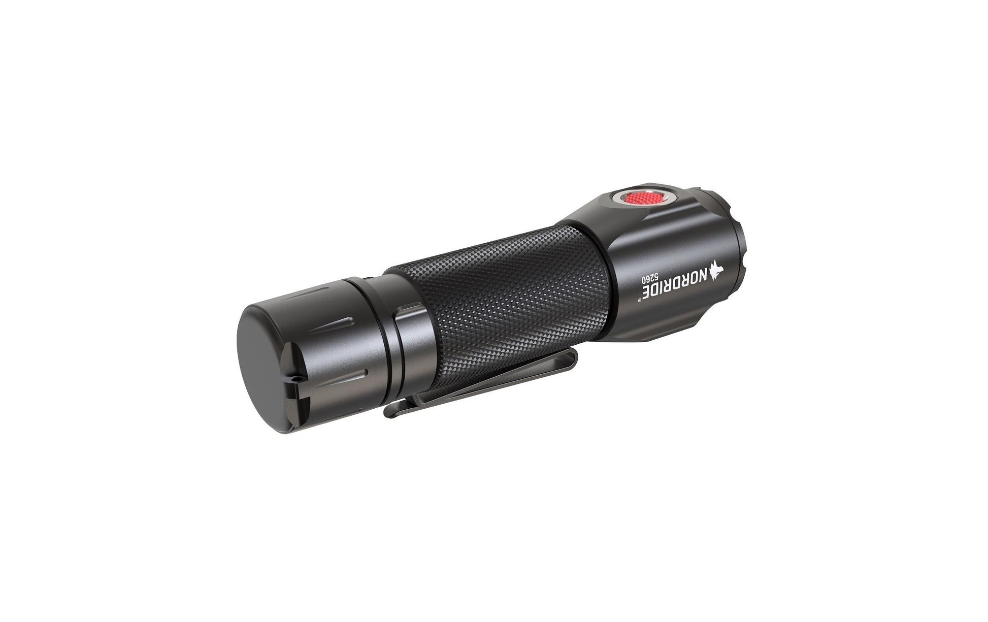 NORDRIDE Taschenlampe SPOT Defender – 1100 lm, 190 m, IP68, USB, 2600 mAh Akku, 3 Stufen, SOS – Schwarz