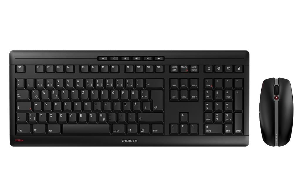 CHERRY STREAM DESKTOP 8500 – Tastatur, kabellos (2,4 GHz), CH-Layout (DE-CH), Schwarz