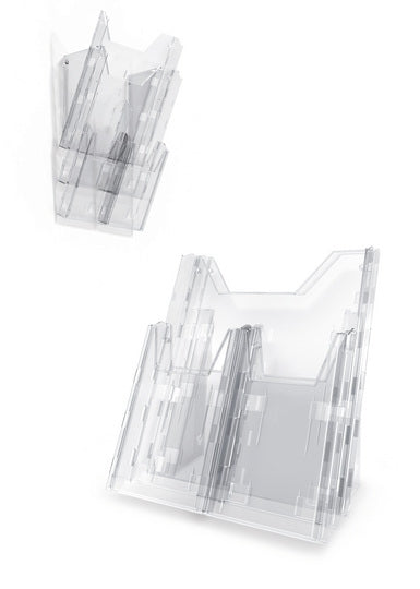 Durable Wand- und Tischprospekthalter A4 – Transparent – Combiboxx Pro