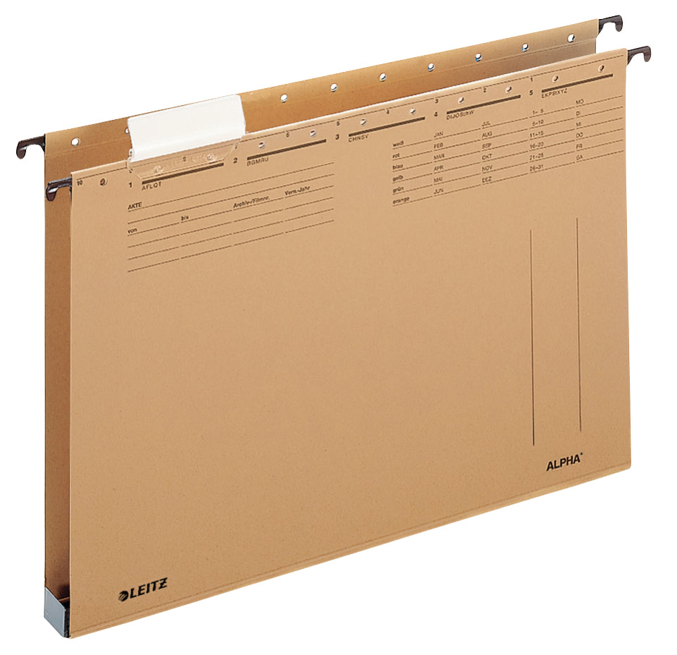 Leitz Hängemappe – für A4, Bodenbreite 28 mm, Naturbraun, Karton, 25 Stk.