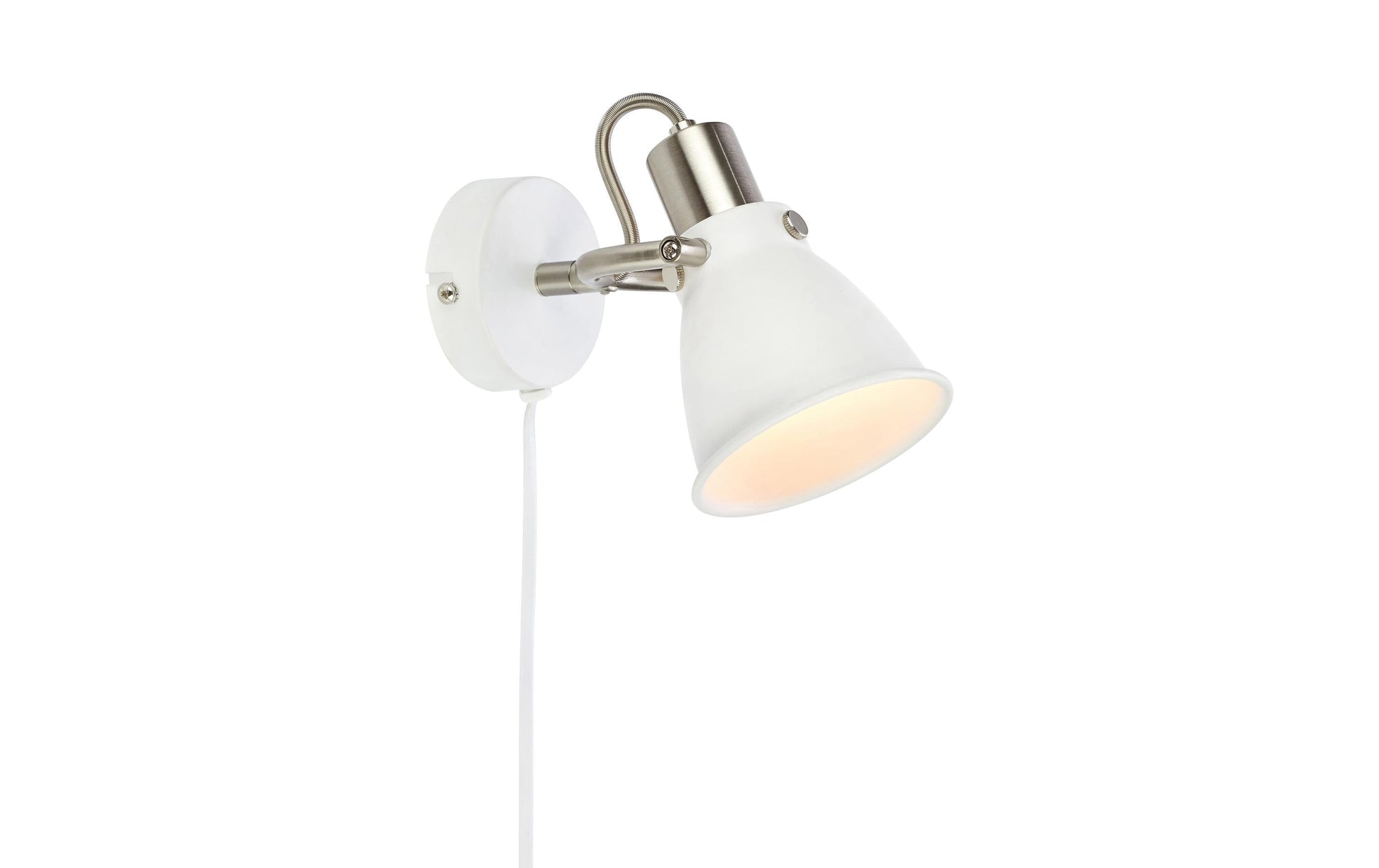 Markslöjd Wandleuchte Alton – 9,5 × 20 × 15 cm, E14, 40 W, nicht dimmbar, Ein/Aus-Schalter, Weiss