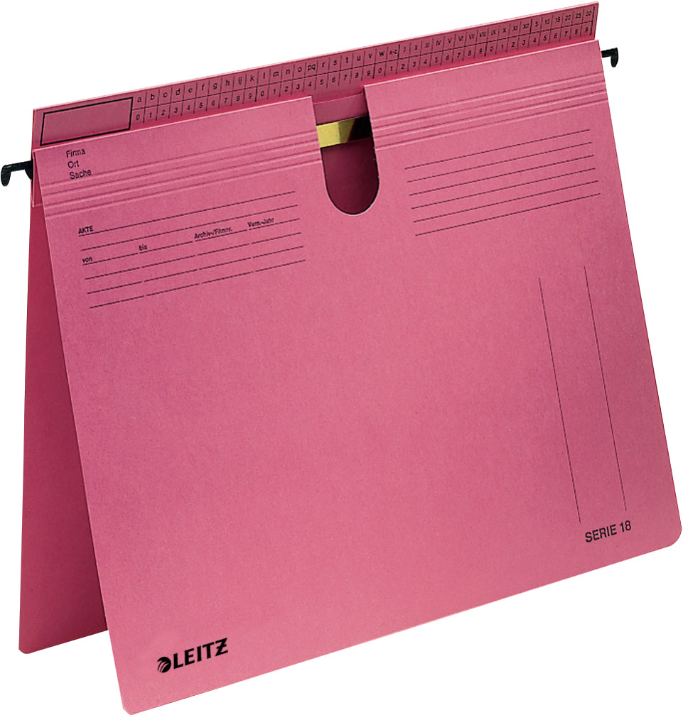 Leitz Hängeordner Serie 18 – für A4, Rot, Karton