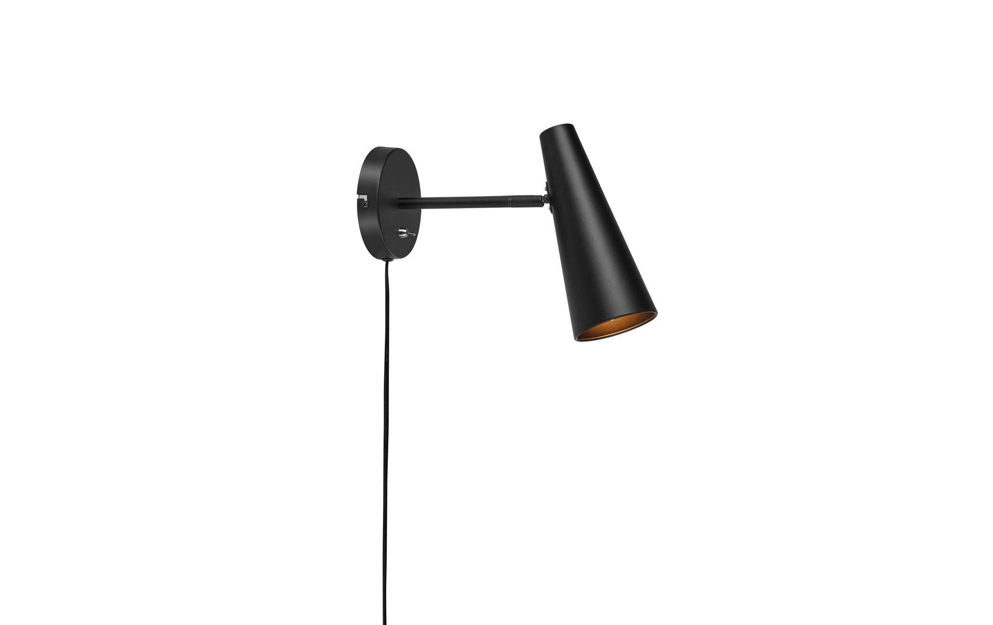 Markslöjd Wandleuchte Peak 1L – 12 × 28 × 22 cm, 40 W, schwarz, E14, exkl. Leuchtmittel, Ein/Aus-Schalter
