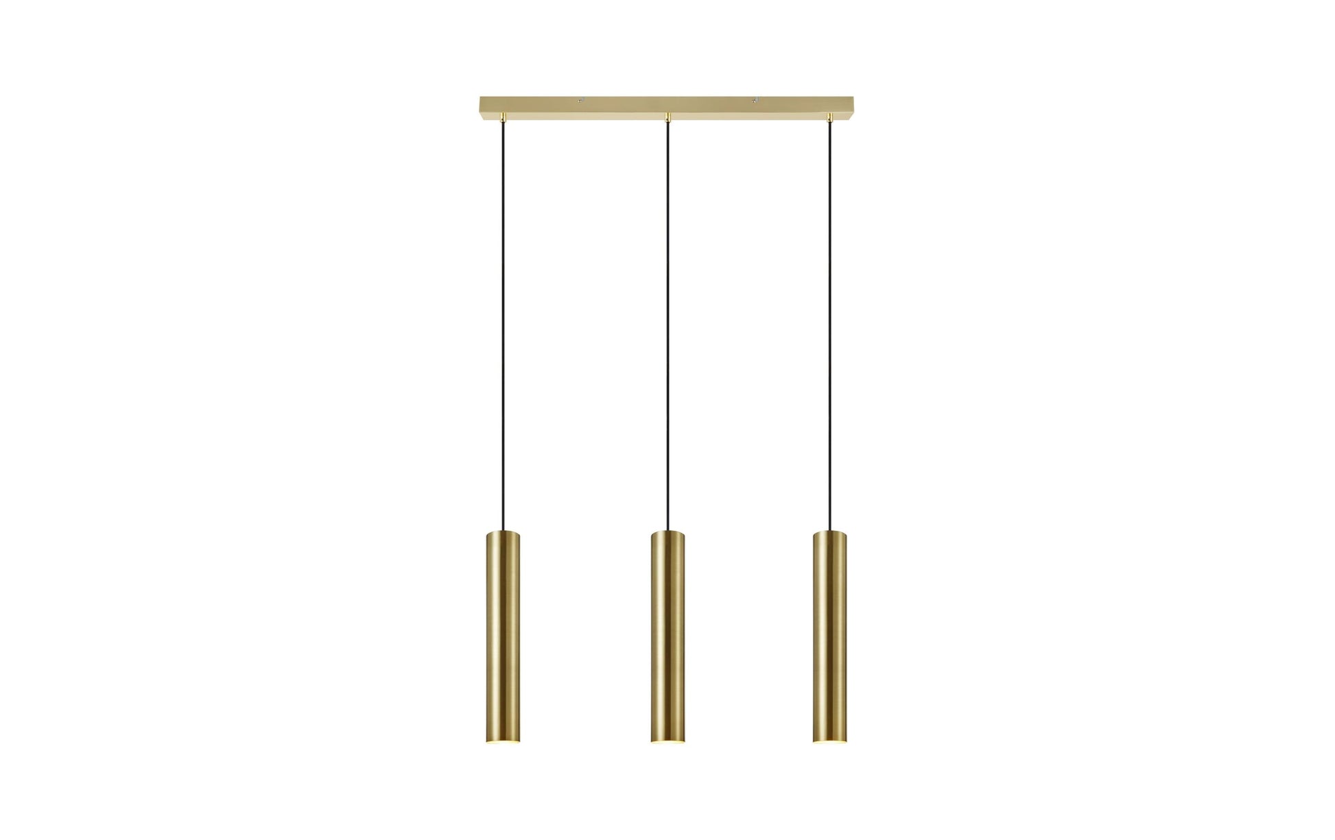 Markslöjd Pendelleuchte Ruben – 82 × 7 × 40 cm, 105 W, dimmbar, exkl. 3× GU10, Messing