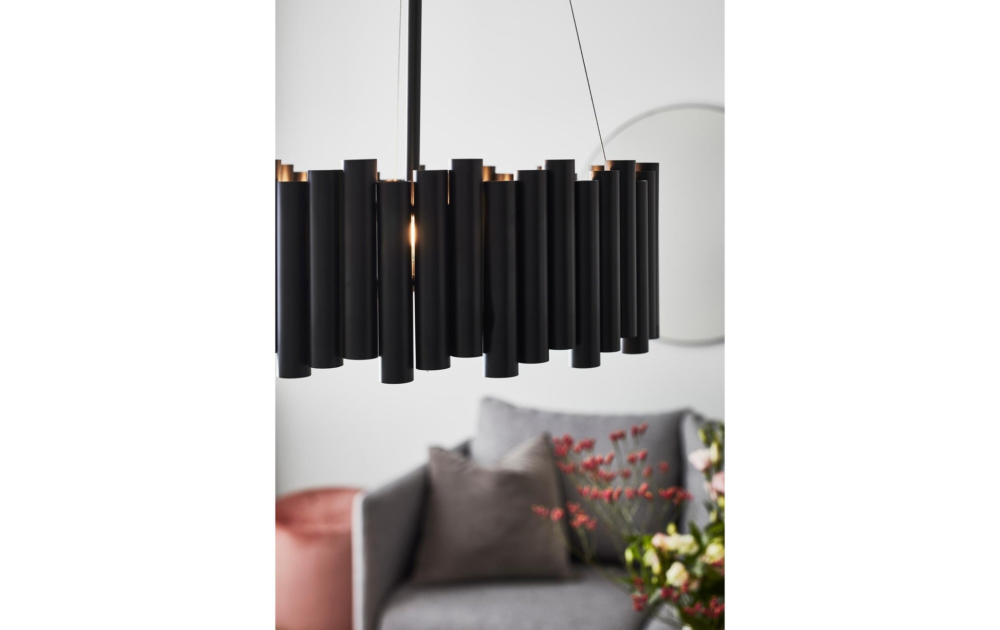 Markslöjd Pendelleuchte Level – 3-flammig, Ø 53 × 20 cm, 180 W, dimmbar, schwarz, exkl. 3× E27