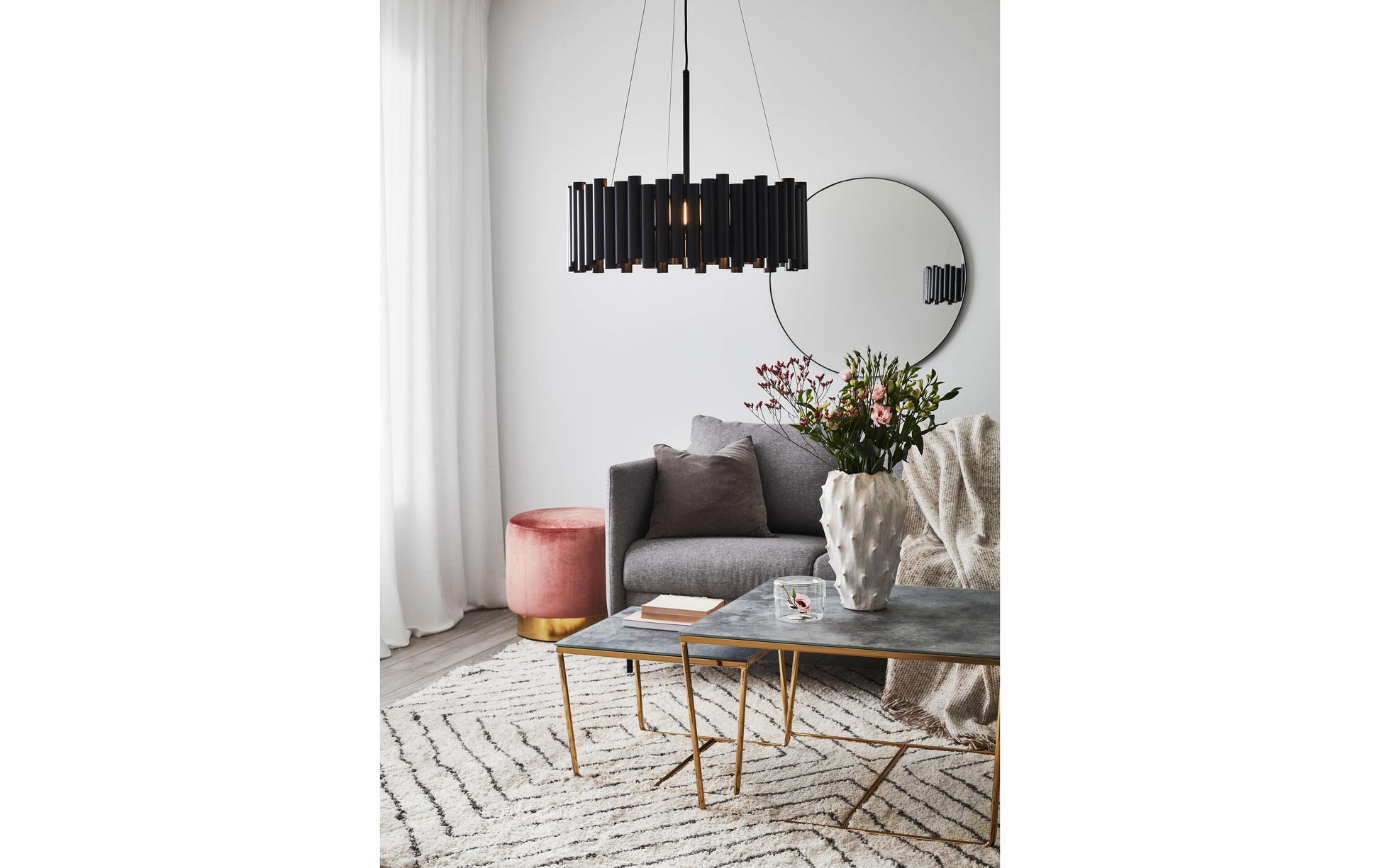 Markslöjd Pendelleuchte Level – 3-flammig, Ø 53 × 20 cm, 180 W, dimmbar, schwarz, exkl. 3× E27