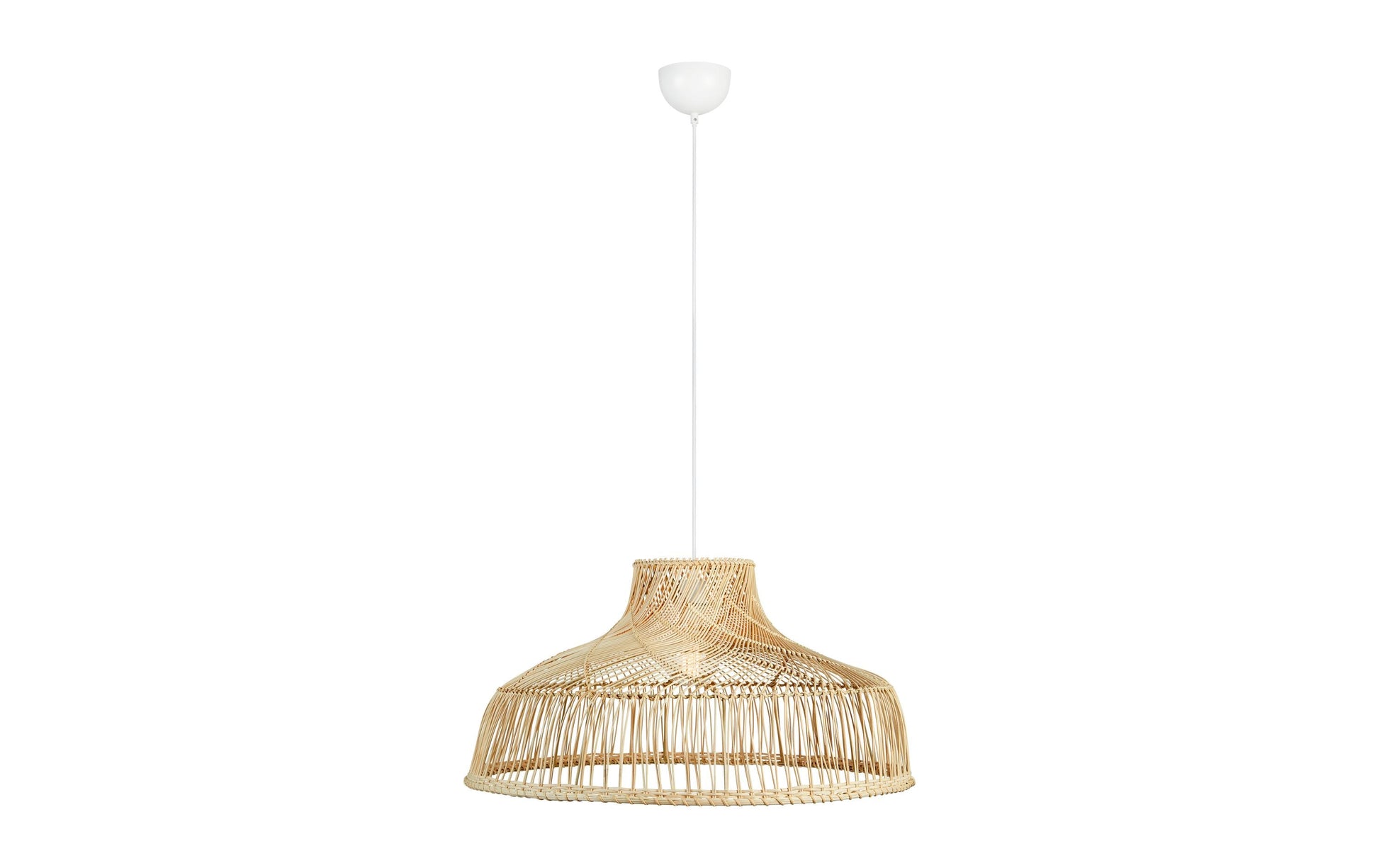 Markslöjd Pendelleuchte Bali – Ø 72 × 36,5 cm, 60 W, dimmbar, beige, exkl. E27, Rattan